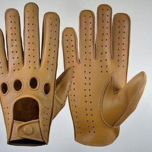 Men's sheepskin leather driving gloves size medium